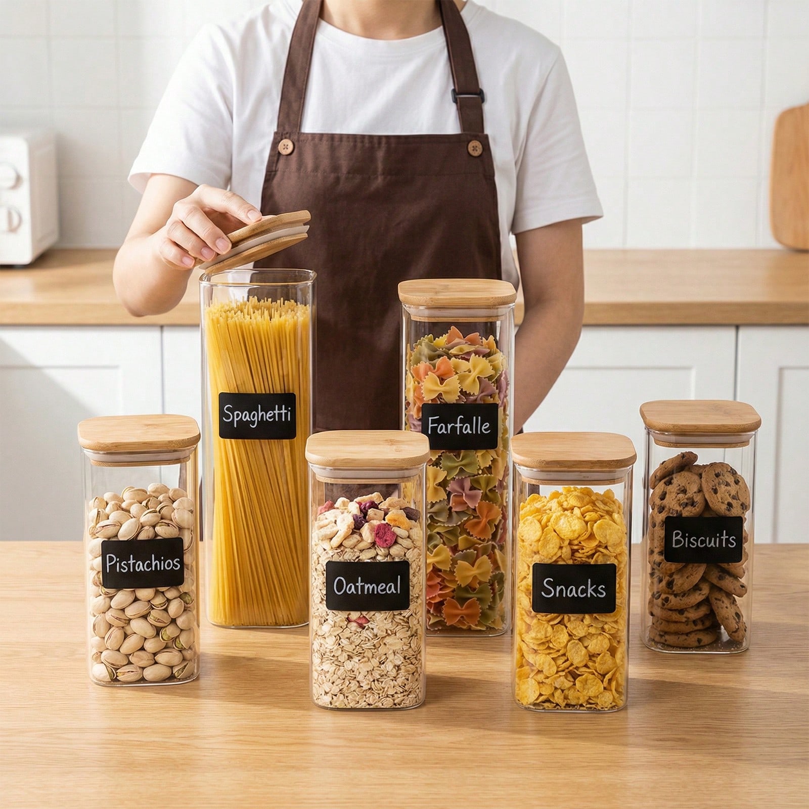 Food Storage With Glass Lids - Recipientes de vidro para armazenamento de