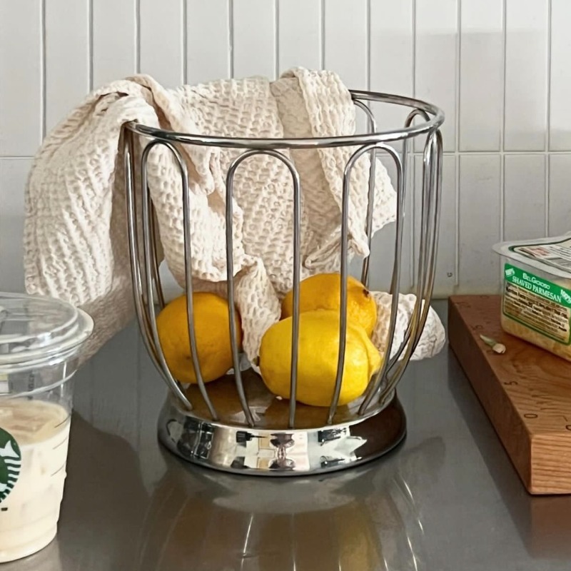Food Storage Restaurant - Cesta de Frutas Minimalista em Aço