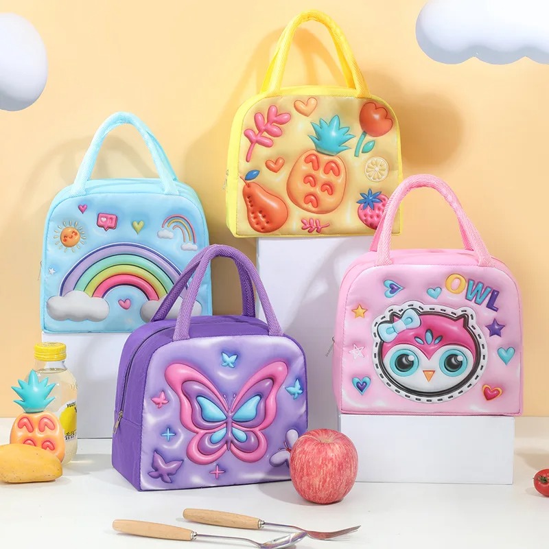Food Storage Bag Organizer - Bolsa Térmica Infantil para Almoço, Bolsa
