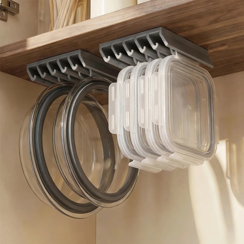 Food Storage Kitchen Cabinet - Suporte para tampas de recipientes de