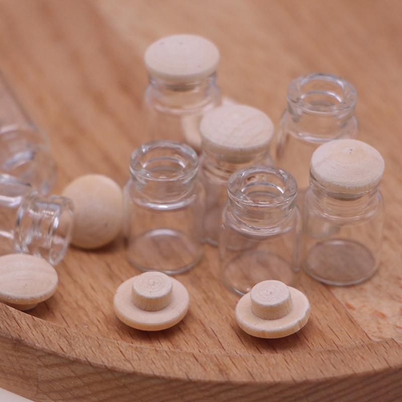 Food Storage With Glass Lids - 4 pçs 1:12 casa de bonecas