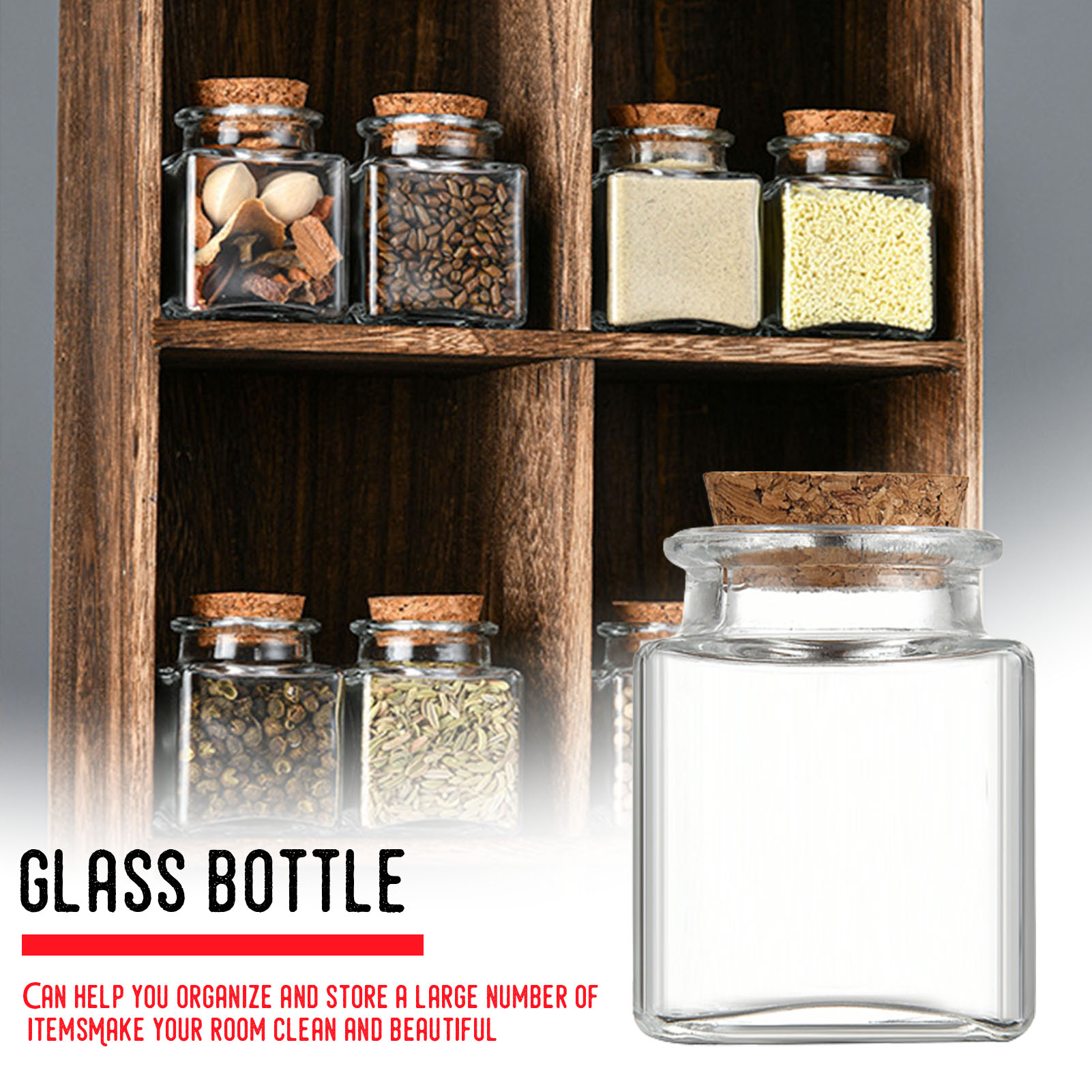 Food Storage With Glass Lids - 1/5/10 pçs frascos de armazenamento de