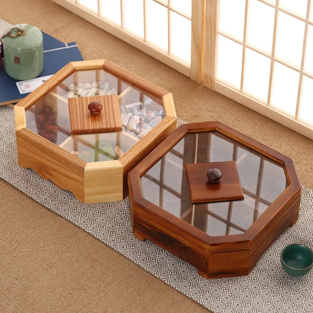 Food Storage Jars With Wooden Lids - Nova caixa de armazenamento de biscoitos