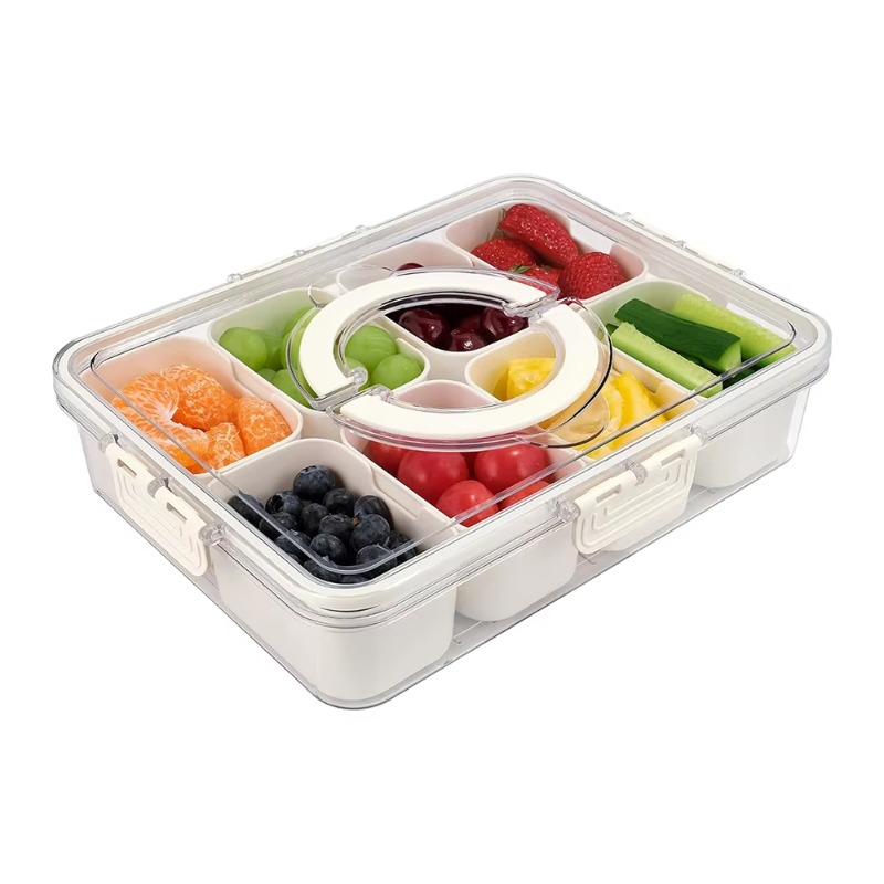 Food Storage With Dividers - Caixa de plástico PET para cozinha,
