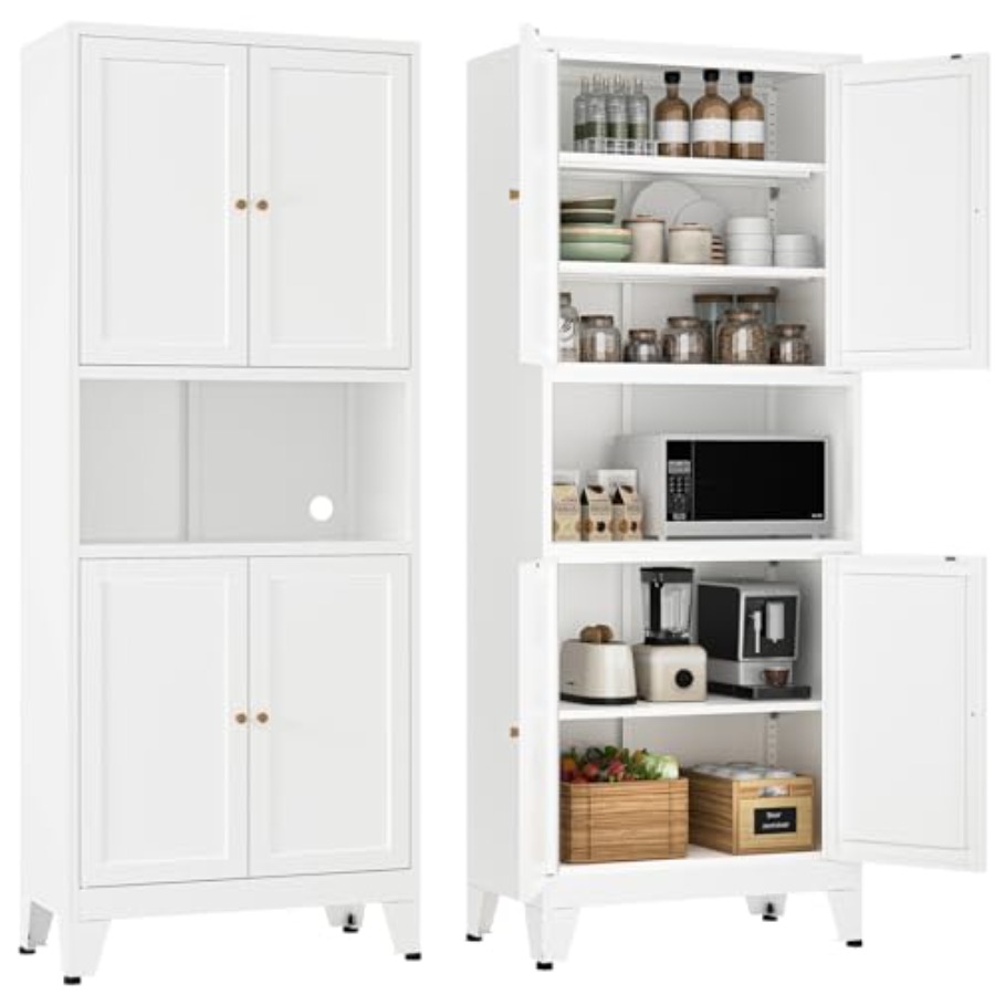 Food Storage In Cabinets - Armário de despensa de metal para