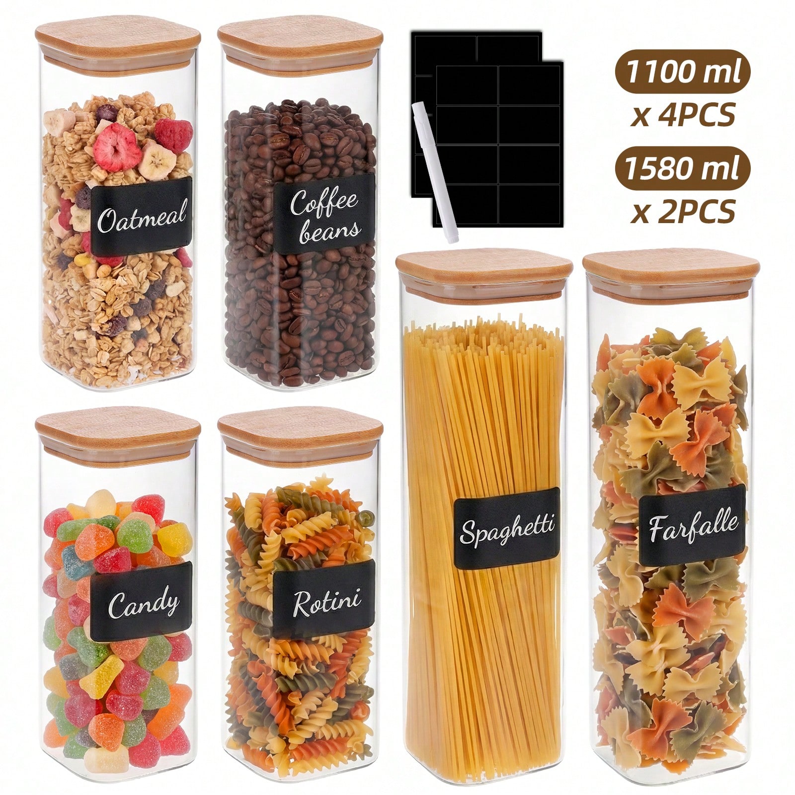 Recipientes de vidro para arma - Food Storage With Glass Lids avaliação e preço