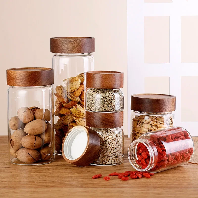 Recipientes de Armazenamento d - Food Storage Jars With Wooden Lids avaliação e preço