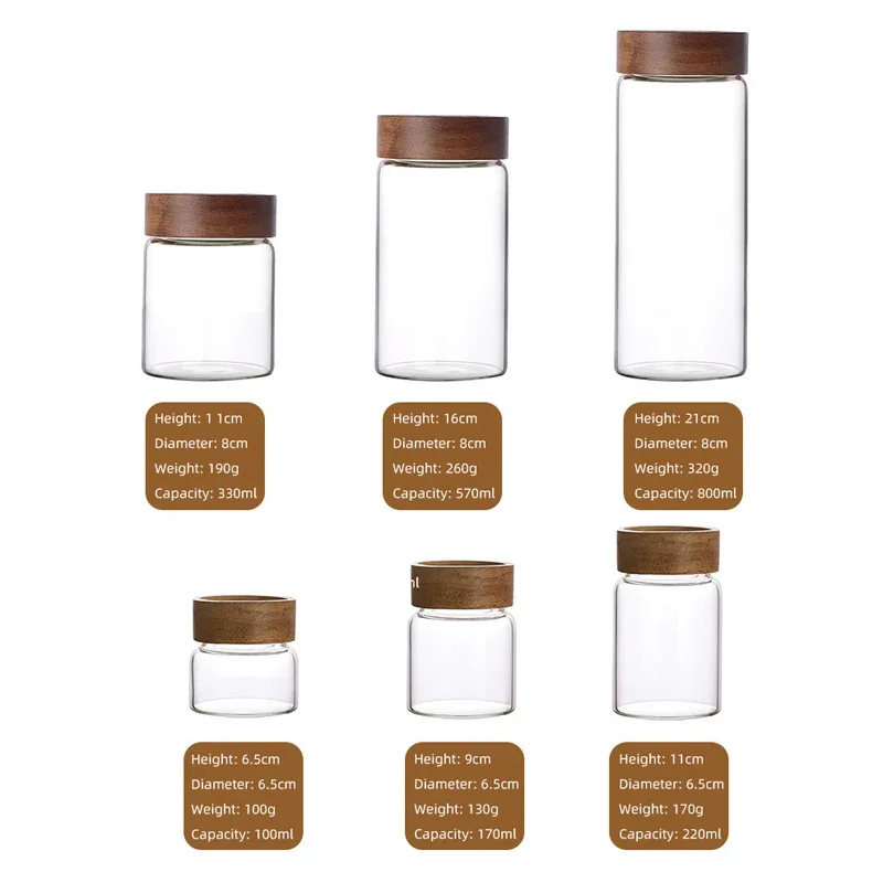Recipientes de Armazenamento d - Food Storage Jars With Wooden Lids avaliação e preço