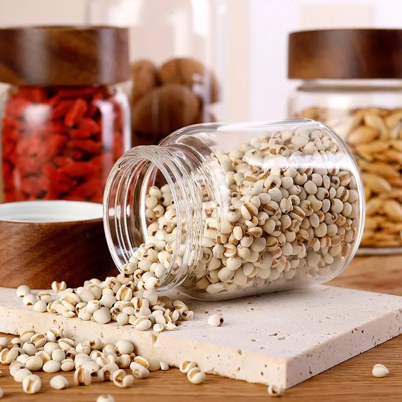 Recipientes de Armazenamento d - Food Storage Jars With Wooden Lids avaliação e preço