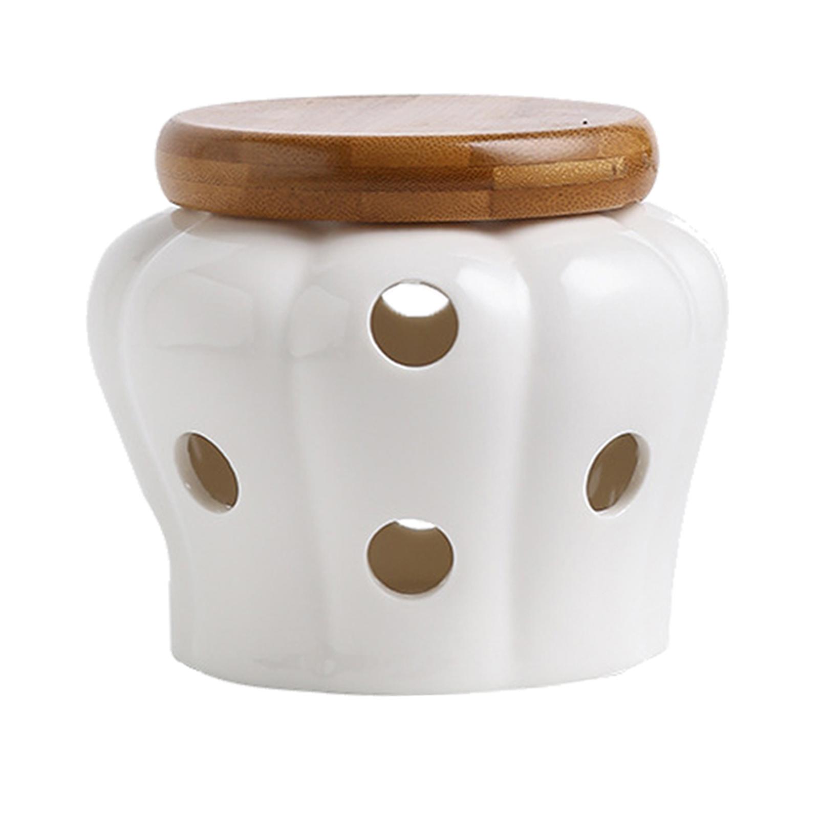 Recipiente de cerâmica para al - Food Storage Jars With Wooden Lids avaliação e preço