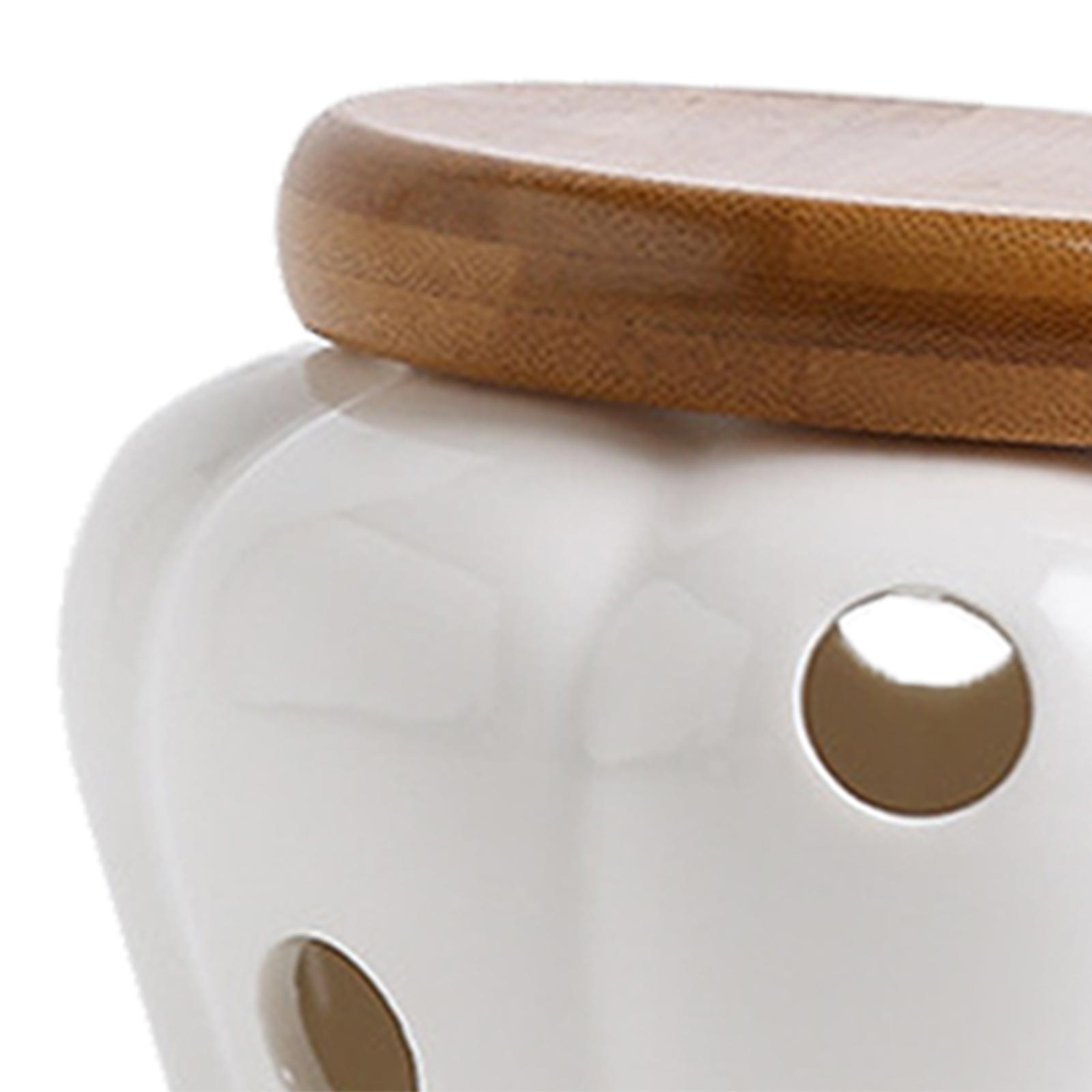 Recipiente de cerâmica para al - Food Storage Jars With Wooden Lids avaliação e preço