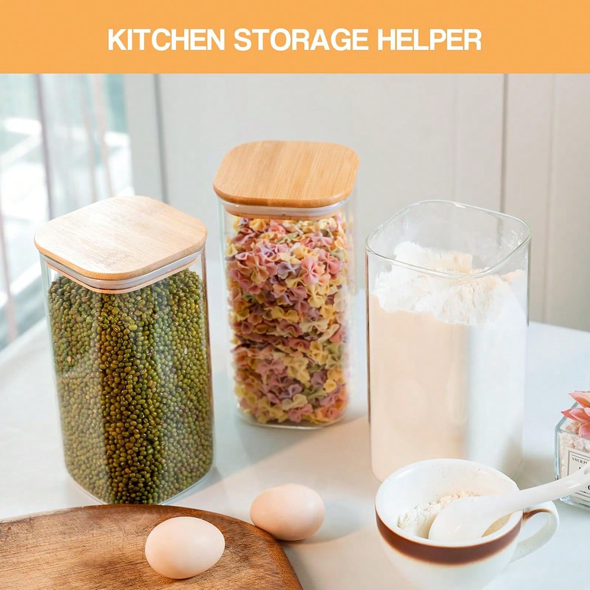 Conjunto de 6 Potes de Vidro p - Food Storage With Glass Lids avaliação e preço