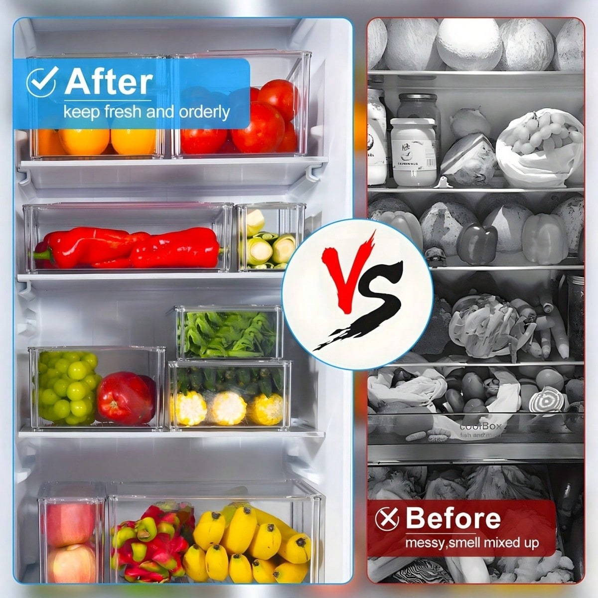 Conjunto de 7/14 caixas organi - Food Storage Kitchen Cabinet avaliação e preço