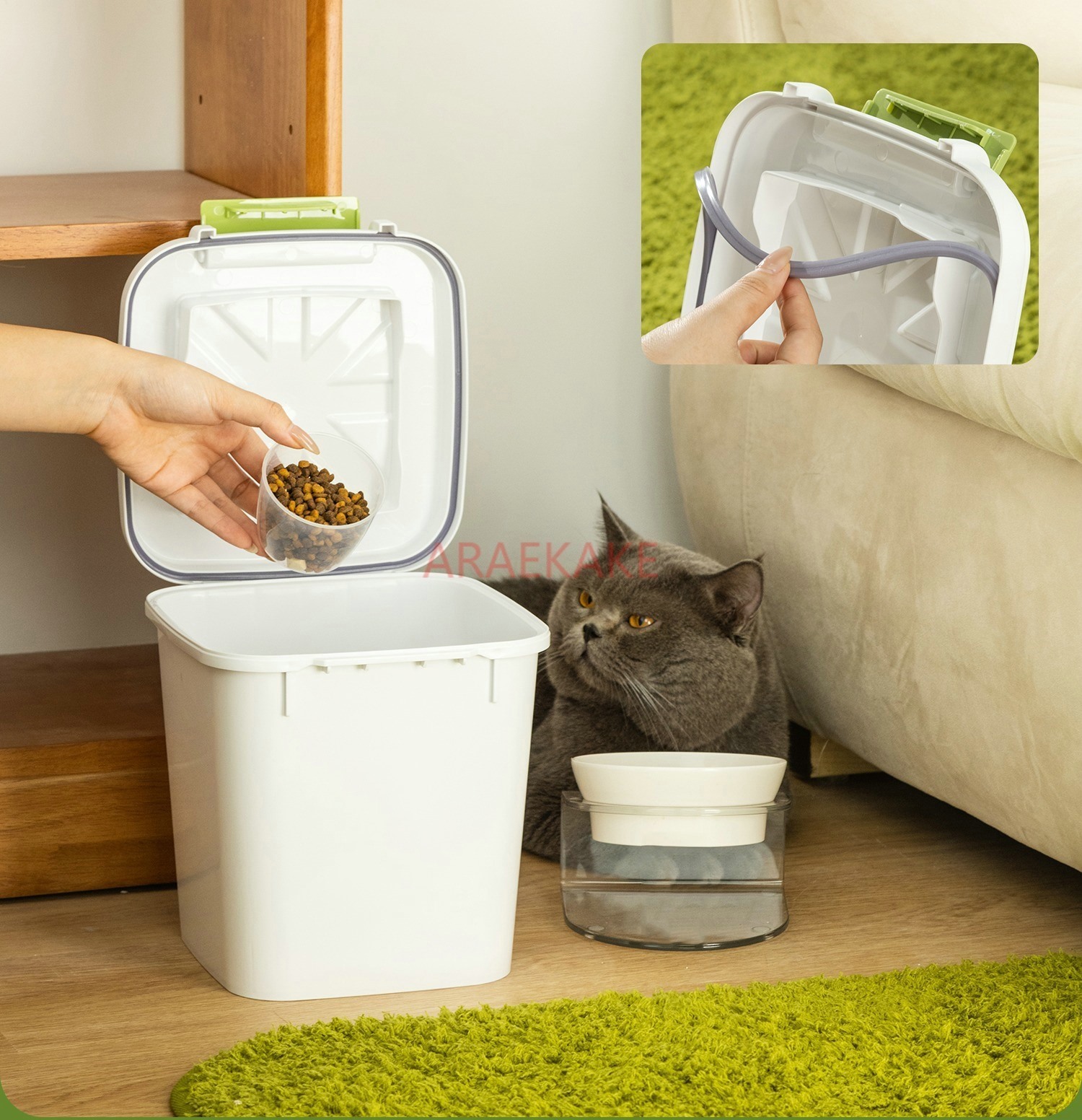 Balde de comida para gatos, ar - Food Storage Pet avaliação e preço