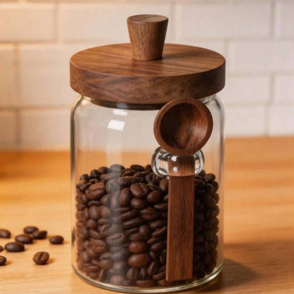 Conjunto de 3 potes de vidro t - Food Storage Jars With Wooden Lids avaliação e preço