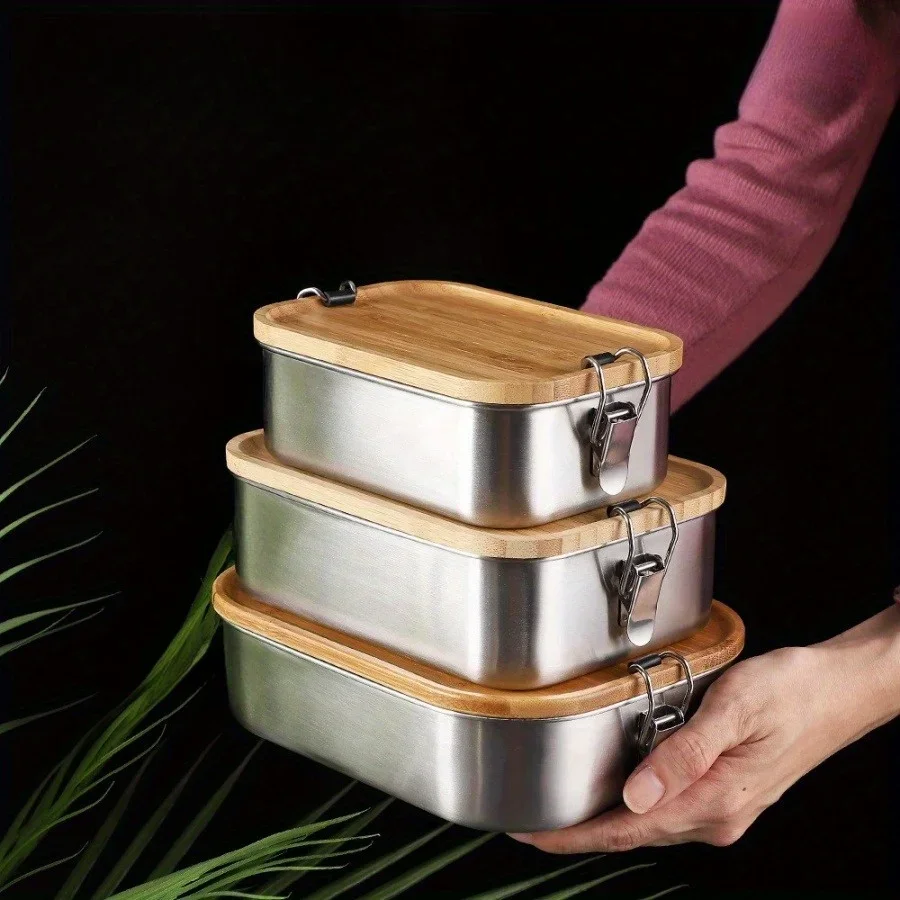 Nova Lancheira de Aço Inoxidáv - Food Storage Boxes With Lids avaliação e preço