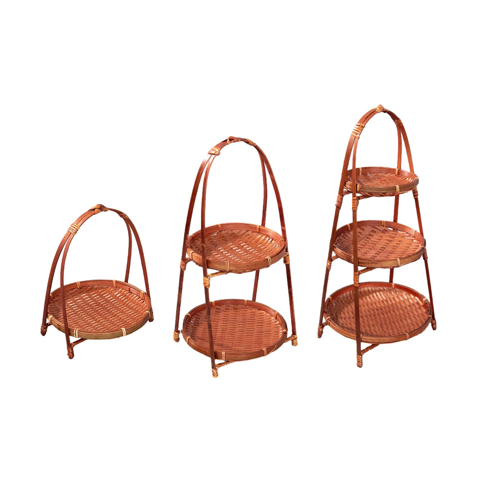 Cesta de frutas tecida de bamb - Food Storage Restaurant avaliação e preço