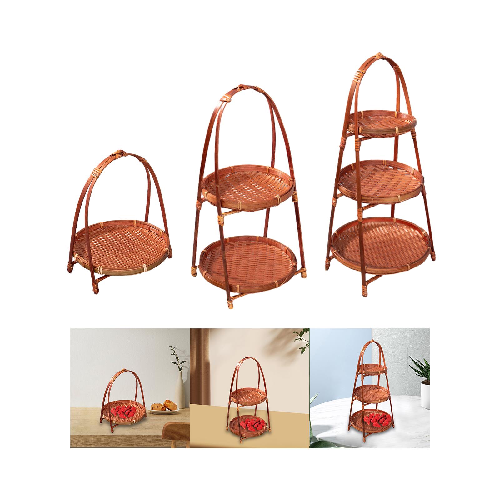 Cesta de frutas tecida de bamb - Food Storage Restaurant avaliação e preço