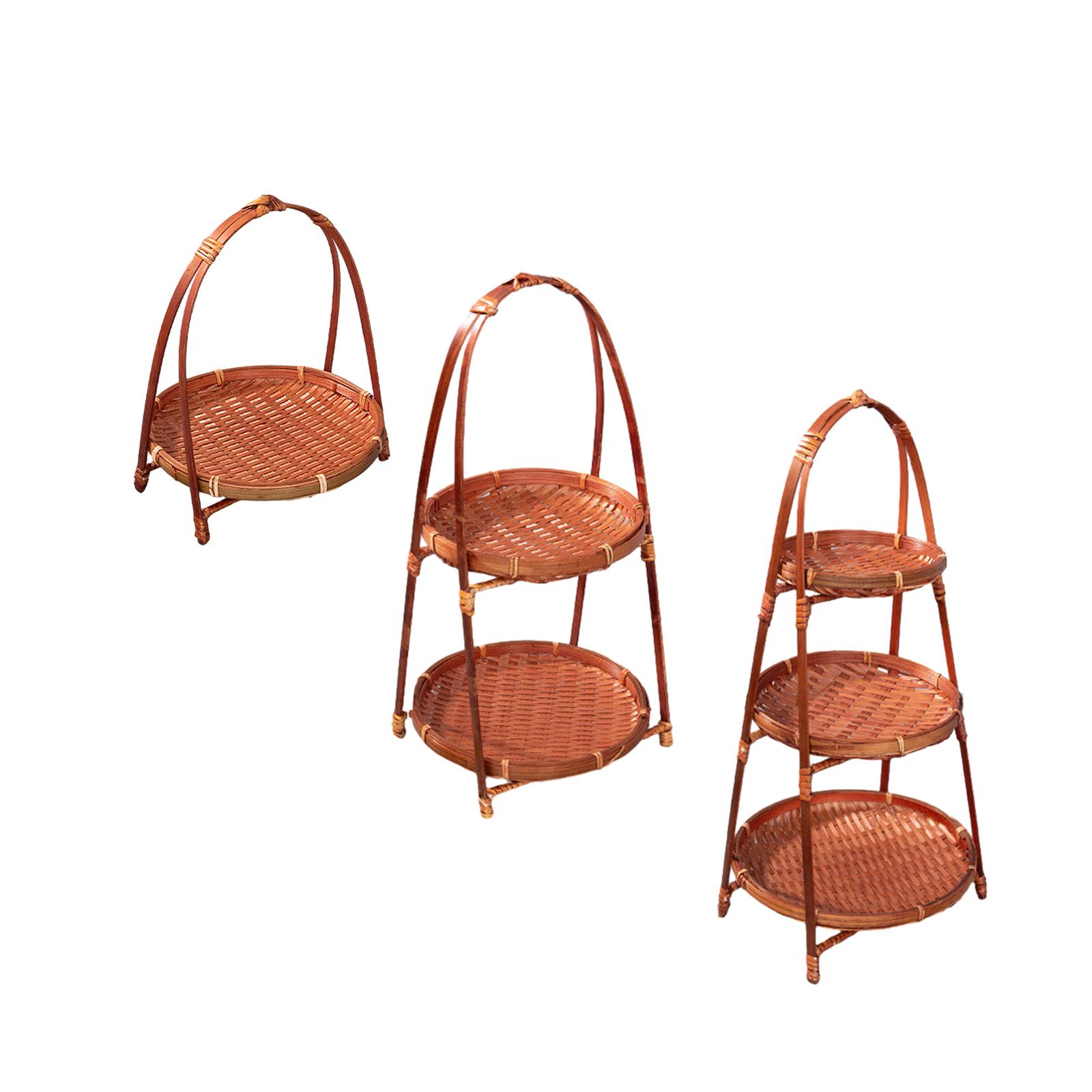 Cesta de frutas tecida de bamb - Food Storage Restaurant avaliação e preço