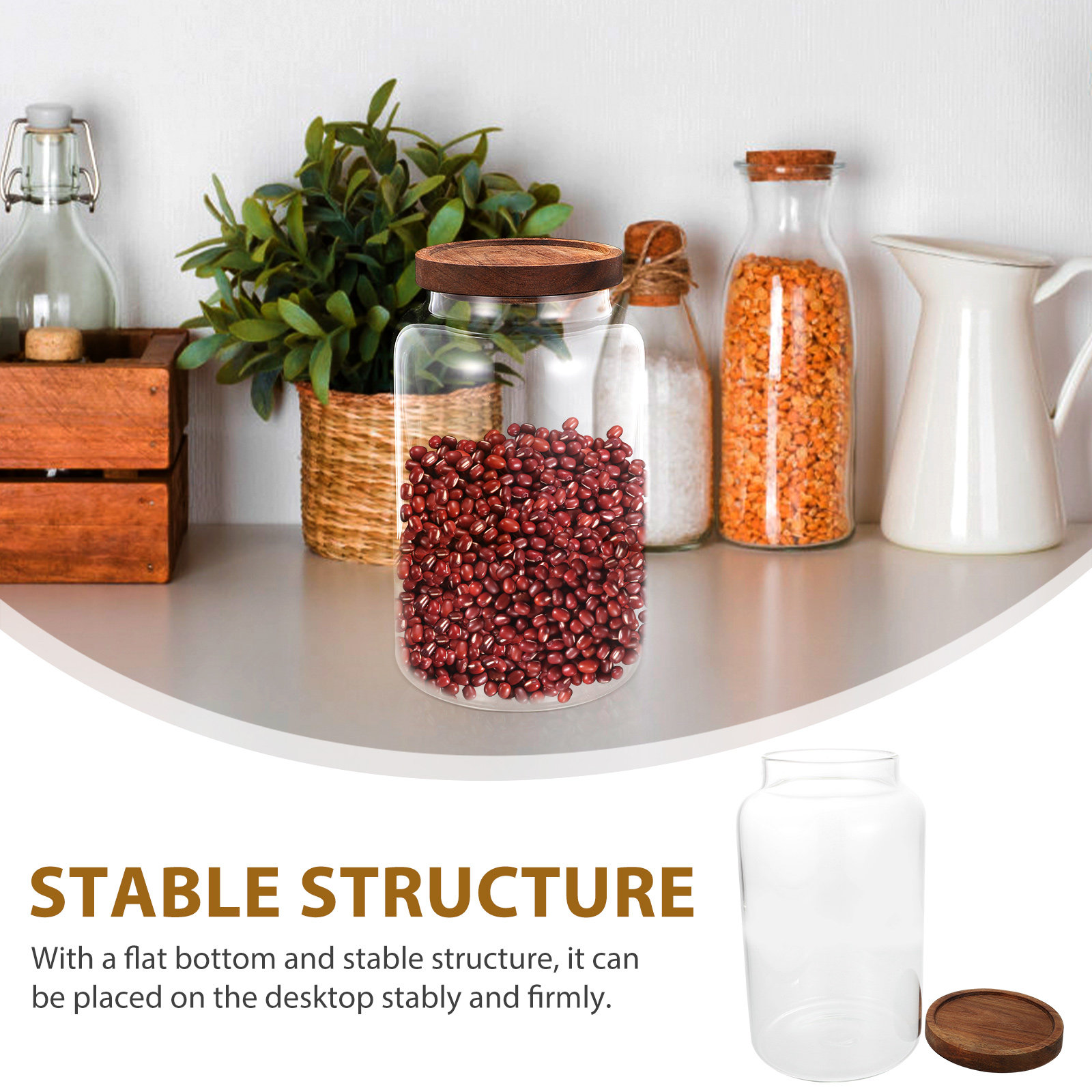 Pote de vidro hermético com ta - Food Storage With Glass Lids avaliação e preço