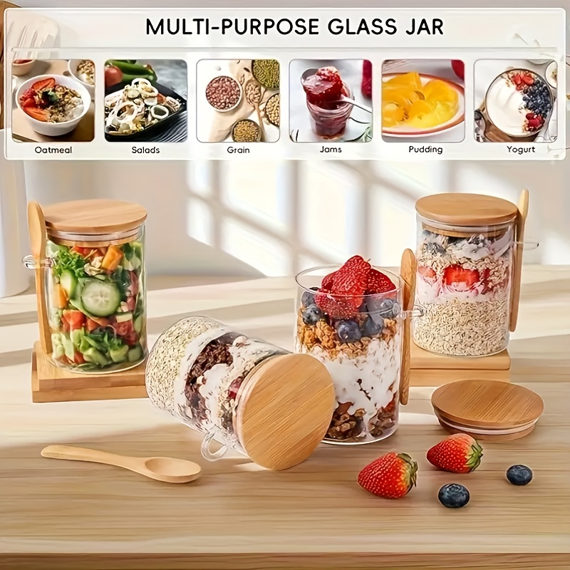 Conjunto de 1/2/4/8 copos de v - Food Storage With Glass Lids avaliação e preço