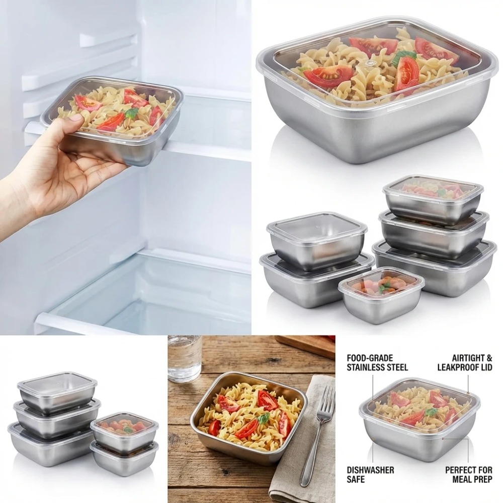 Conjunto de 6 Recipientes de A - Food Storage Box Set avaliação e preço