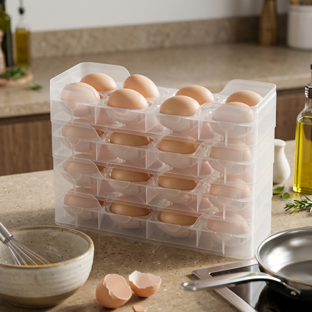 Organizador de Ovos Empilhável - Food Storage With Dividers avaliação e preço