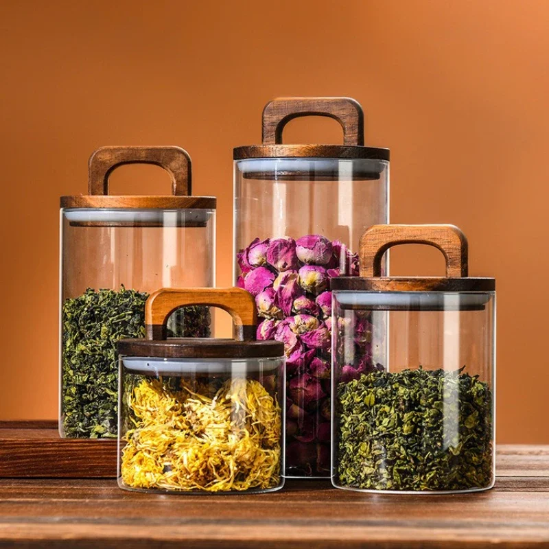 Frasco de vidro transparente c - Food Storage With Glass Lids avaliação e preço