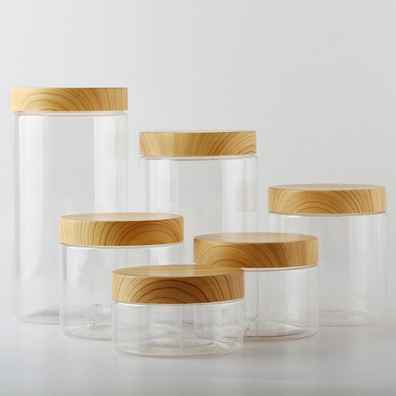 Frascos claros vazios do anima - Food Storage Jars With Wooden Lids avaliação e preço