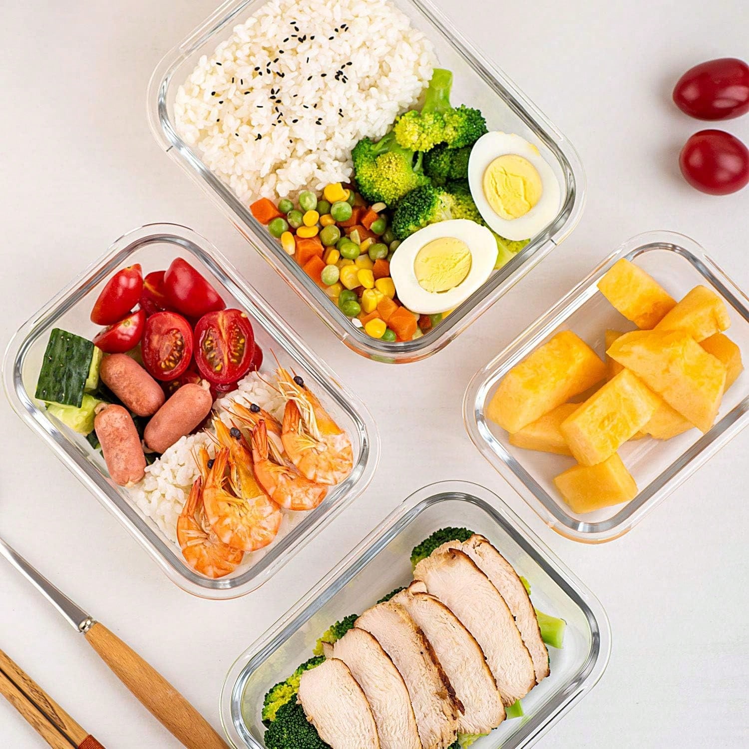 Conjunto de 10 Recipientes de  - Food Storage With Glass Lids avaliação e preço