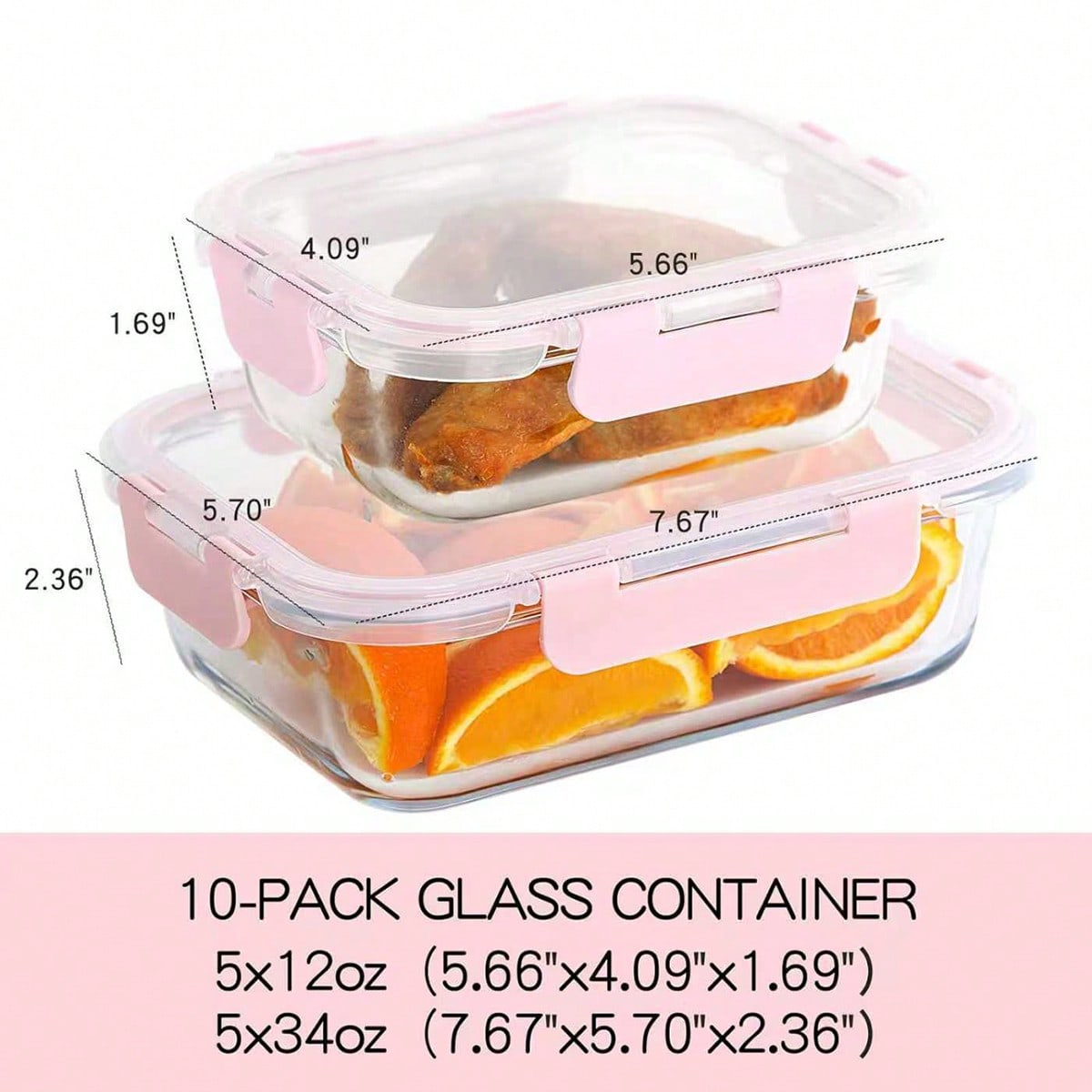 Conjunto de 10 Recipientes de  - Food Storage With Glass Lids avaliação e preço