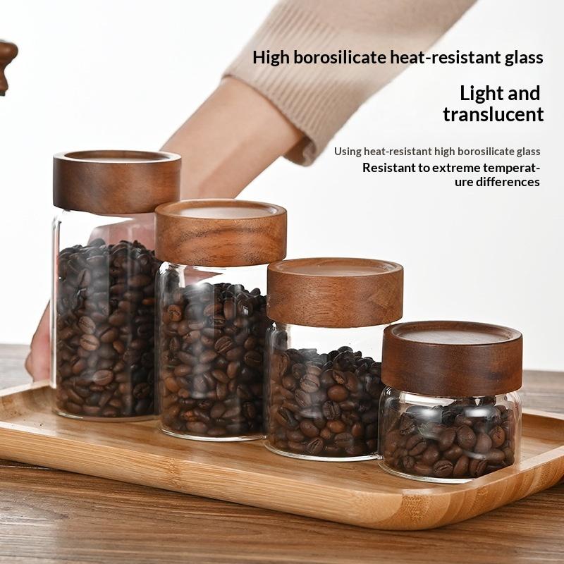 Recipiente de Vidro Transparen - Food Storage Jars With Wooden Lids avaliação e preço