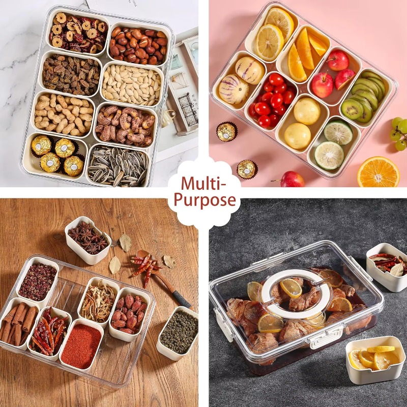 Caixa de plástico PET para coz - Food Storage With Dividers avaliação e preço