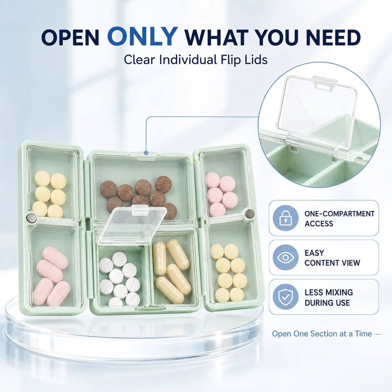 1 Unidade de Caixa Organizador - Food Storage With Dividers avaliação e preço