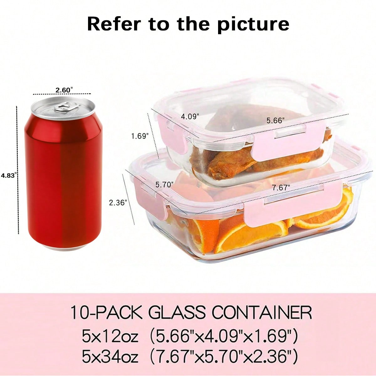 Conjunto de 10 Recipientes de  - Food Storage With Glass Lids avaliação e preço