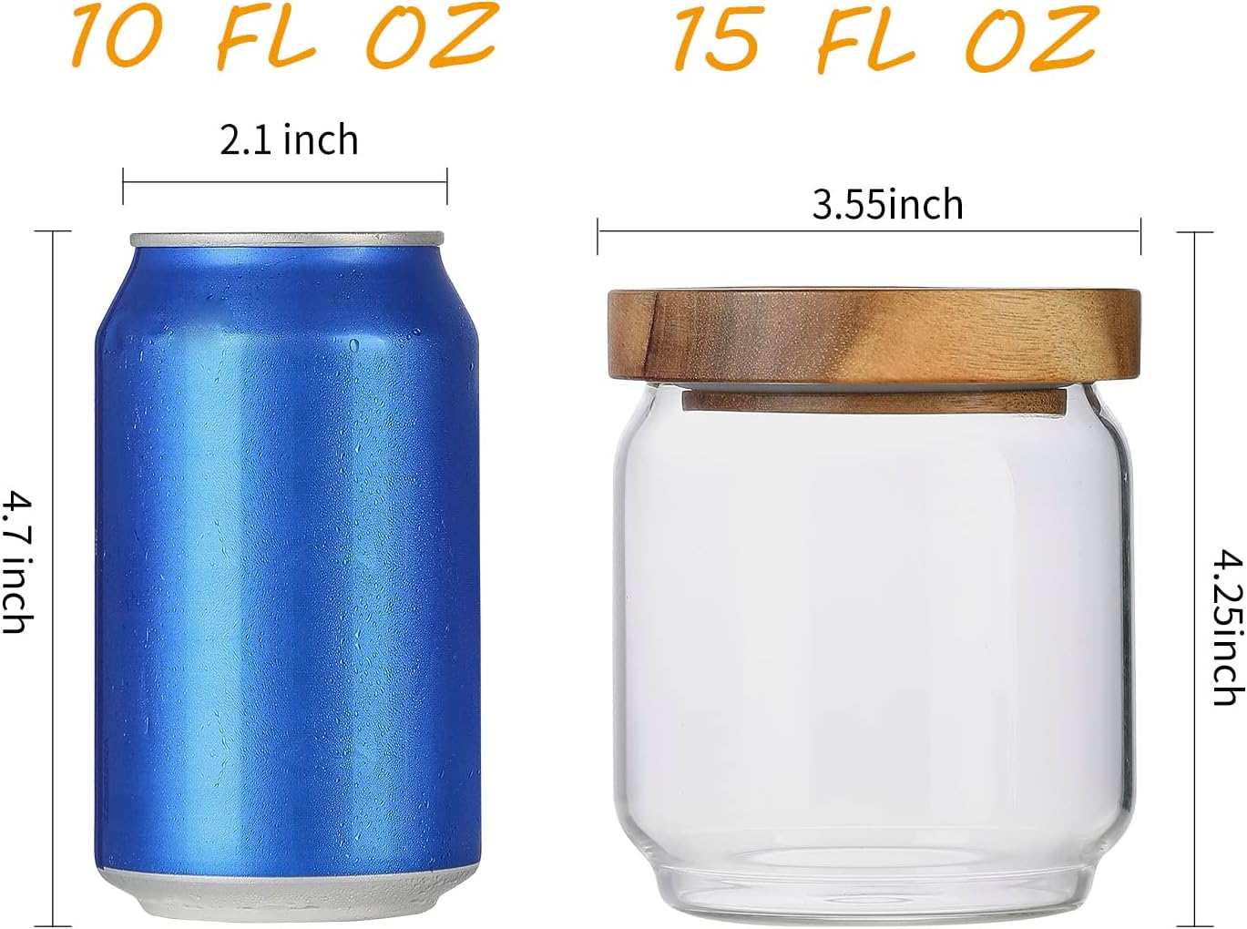 Conjunto com 4 Frascos de Vidr - Food Storage Jars With Wooden Lids avaliação e preço