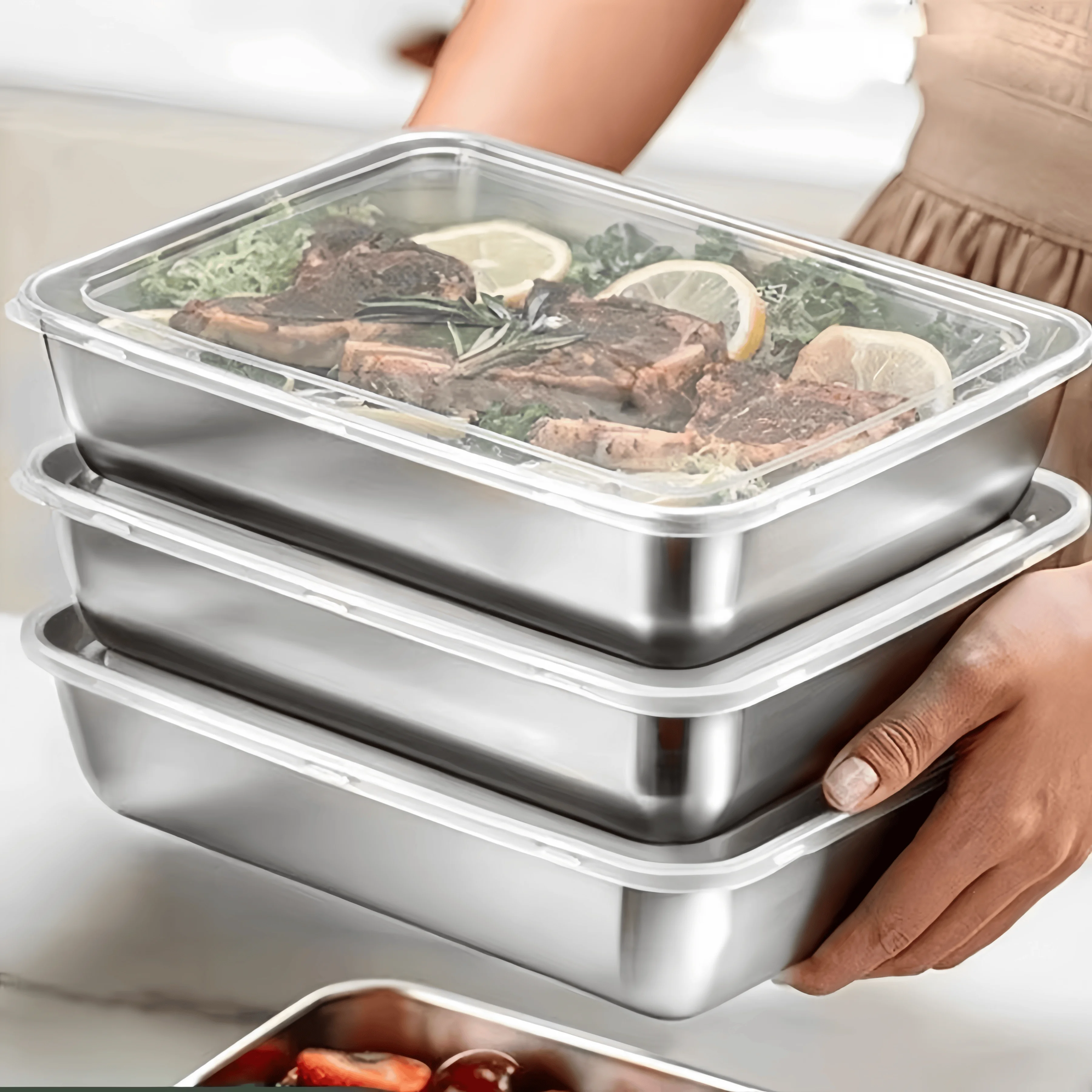 Caixa de Almoço Selada em Aço  - Food Storage Boxes With Lids avaliação e preço