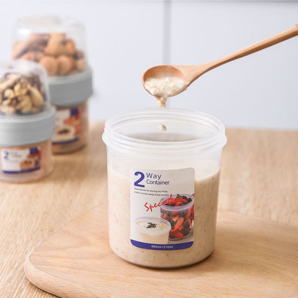 Recipiente Portátil de Dupla C - Food Storage Jars With Wooden Lids avaliação e preço
